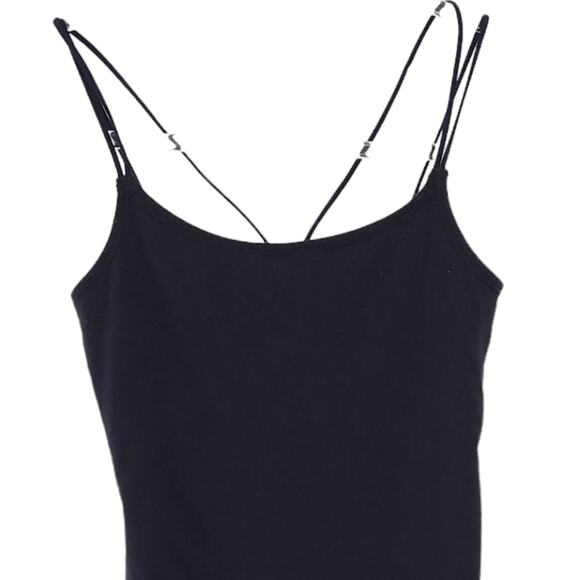 Abercrombie Black Bodysuit XS, Thong Style Sleeveless Neutral Strappy Back - Picture 6 of 6